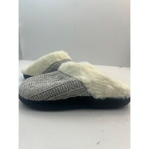 Homitem Cable Knit Slippers Womens Small 5-6 Grey‎